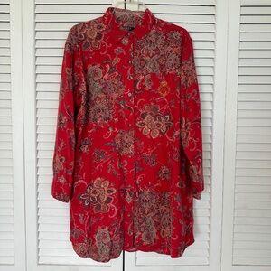 WOMEN'S Ralph Lauren COLLARED SHIRT DRESS WIITH BUTTON CUFFS, SIZE: LARGE